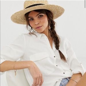 Natural Straw Boater - Brand new!